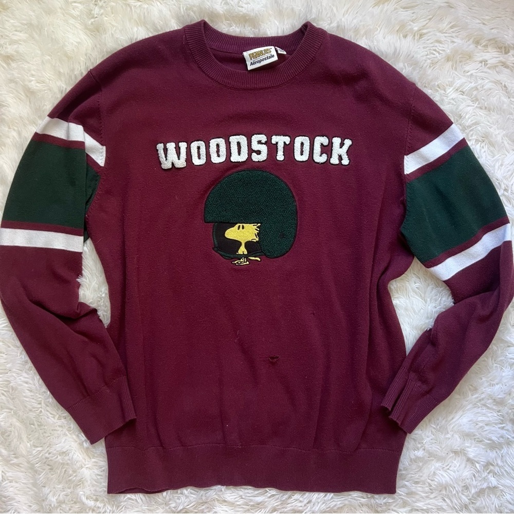 Peanuts x Aeropostale Woodstock Football Jersey Sweater